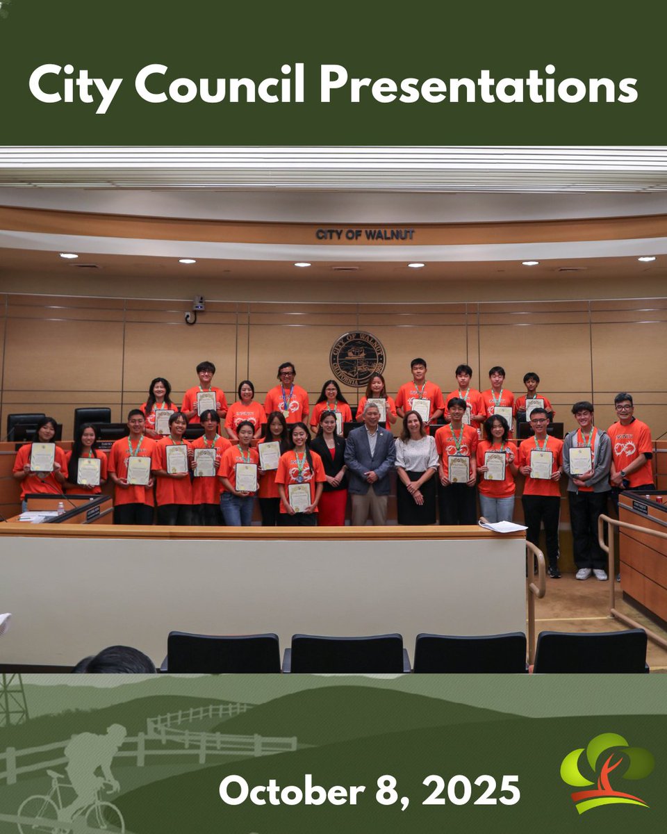 At last night’s City Council meeting we had three presentations!

Congratulations to:

1️⃣ Lt. Daniel Dail on his retirement and years of service! 👮

2️⃣ The Walnut Pony Baseball - 4U Team! ⚾️

3️⃣ The Infiniti Dragon Boat Team! 🐉