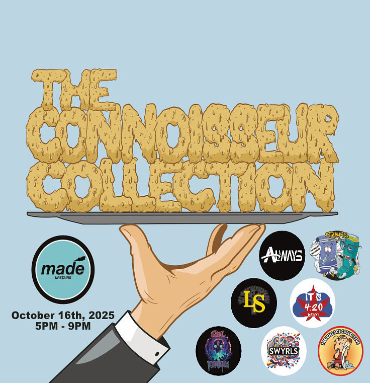 dachiplug's tweet image. The Connoisseur Collection 🪩
October 16th, 2025 5pm-9pm @MADEgallery 
Catering by @profpizza 
Come enjoy an elegant evening full of eccentric vibes ❤️‍🔥
Link in bio for tickets 🎟️