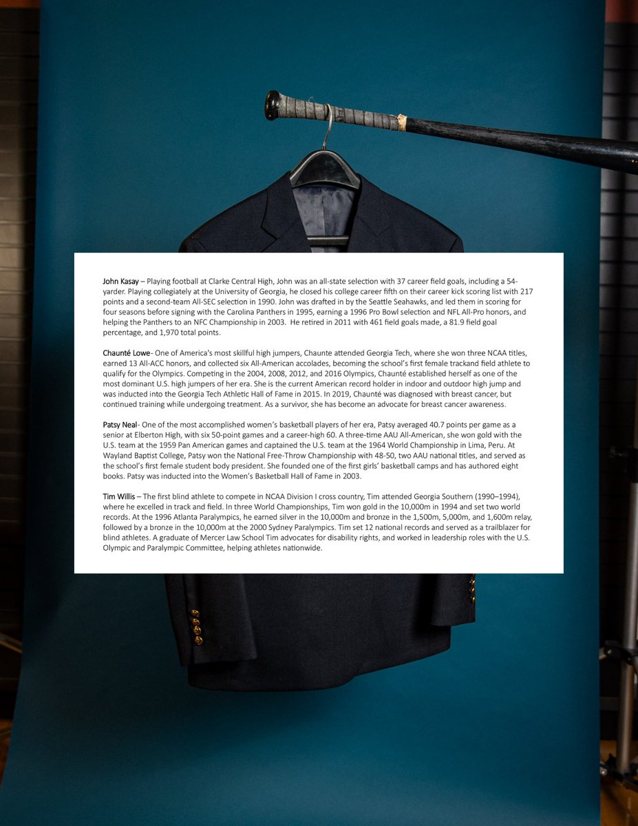 Join us for the 70th Annual Georgia Sports Hall of Fame Induction Weekend in Macon, GA, February 20–21, 2026!

📆 Friday, Feb 20: Jacket Ceremony at the Hall

📆 Saturday, Feb 21: FanFest Autograph Session &amp; 70th Annual Induction Ceremony