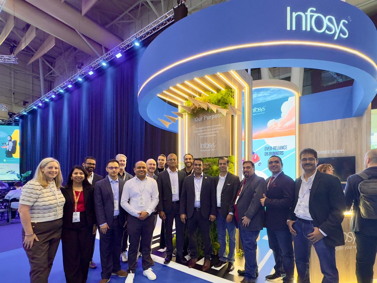 _kumar_p's tweet photo. Lisbon ! Another edition of the World Aviation Festival 2025 ! The Infosys booth was abuzz with activity - multiple live demos, real world AI use cases, personalized one-of-a-kind experiences and our Process/Tech/Consulting and Domain SMEs sharing their rich knowledge ! https://t.co/goBfMjGtly