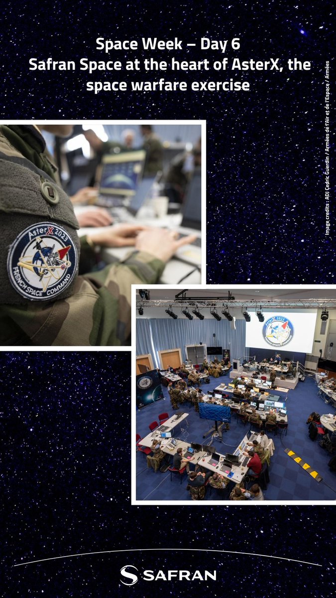 SAFRAN's tweet photo. #WorldSpaceWeek - Day 6! 🌠
@Safran at the heart of #AsterX, the space warfare exercise. https://t.co/OLCVA2ccfY