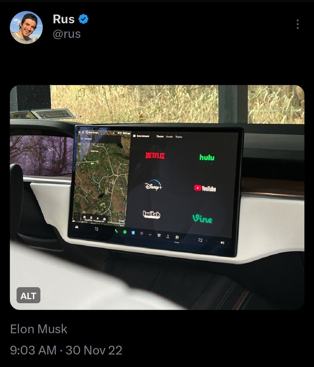 This post is from November 2022, super interesting given the current events of today 🤔. X, Disney, Hulu, Tesla, Vine... Interesting.