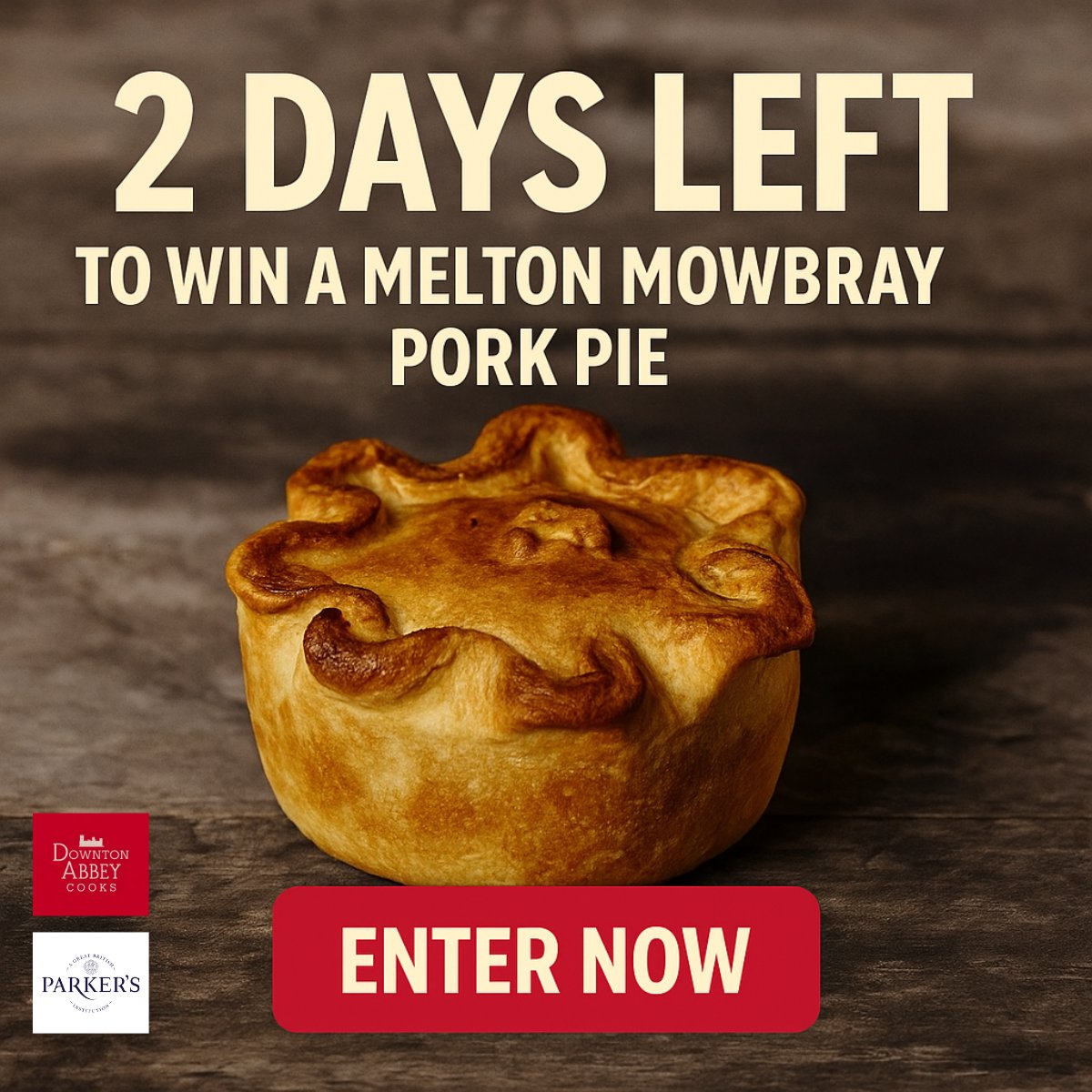 2 days left! ⏰

The Melton Mowbray Pork Pie 🥧 — PGI protected, golden-crusted, and the crown jewel of British cuisine — is part of the $150 Taste of Downton Contest Prize Pack, courtesy of <a href="/ParkersGB/">Parker's Great British Institution</a> 

Enter now →bit.ly/4gc3v1Z

#DowntonAbbey #MeltonMowbray #Contest