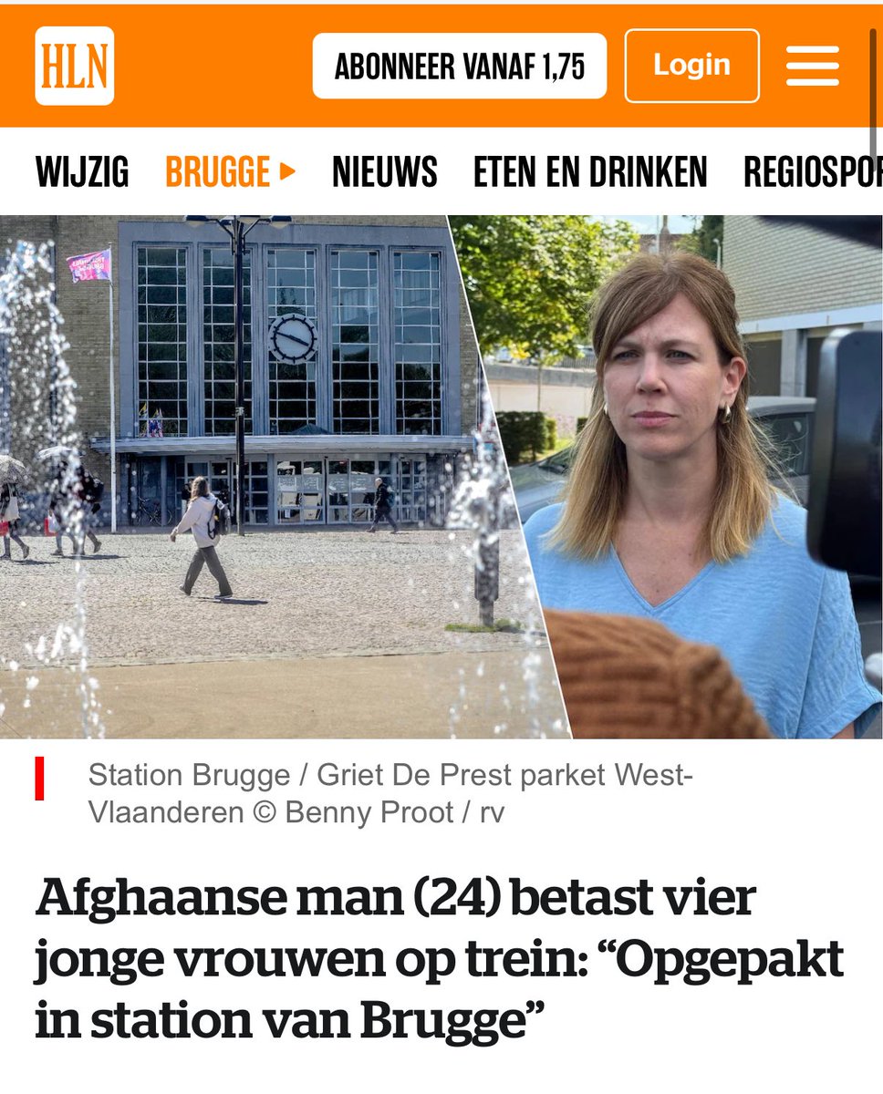 Een 24-jarige Afghaan heeft gisteren vier jonge vrouwen betast op een trein naar Brugge. De man werd opgepakt, maar hoelang duurt het voor hij weer vrij rondloopt?

Wie onze gastvrijheid misbruikt door jonge vrouwen lastig te vallen, verspeelt ALLE rechten op verblijf in ons