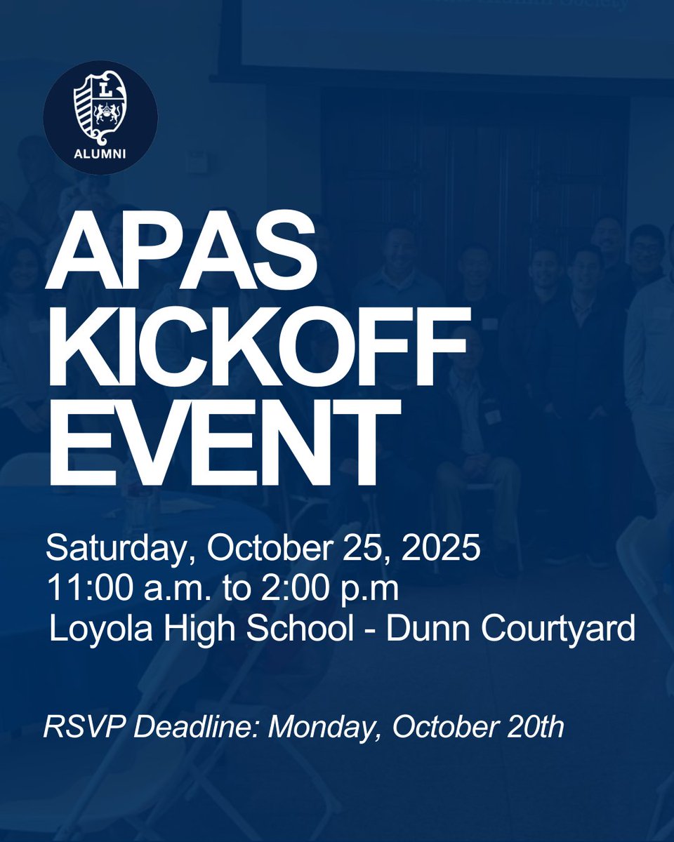 The Asian Pacific Association Society (APAS) fall gathering on October 25th is an opportunity to bring members together and recognize their participation throughout the year.

The cost is complimentary for all APAS members, their spouses and guests. Please RSVP by October 20th.