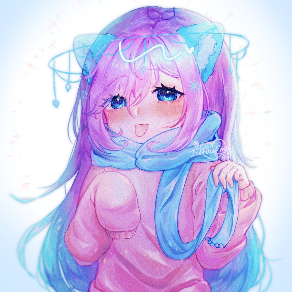 IceFireEmily's tweet image. OC◇Tober Week 1 🩵😝❄️ #icefireillust