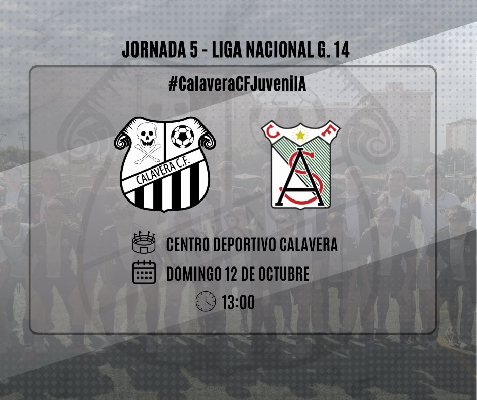 CalaveraCFutbol's tweet photo. ☠️ MATCHDAY | #CalaveraCFJuvenilA 

🏴‍☠️ Nueva cita para el primer equipo juvenil para cerrar el domingo en clave calaverista. Los pupilos de @Manu_Anguas reciben al @ASCF_Cantera en busca de su primer triunfo del curso.

📺 Se podrá ver en directo por @FootballClub. https://t.co/jhM8lZ3ImG