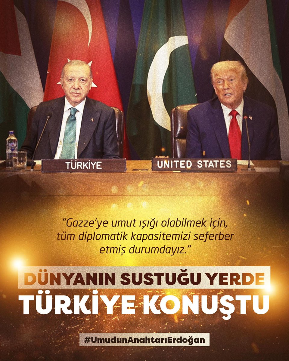 Dünyanın sustuğu yerde TÜRKİYE KONUŞTU! 

Dünyanın gözü önünde yapılan soykırıma kimse ses çıkarmazken Cumhurbaşkanımız <a href="/RTErdogan/">Recep Tayyip Erdoğan</a> MASAYA YUMRUĞUNU VURDU!

Bundan dolayıdır ki mazlumun ve masumun beklediği Liderdir; #UmudunAnahtarıErdoğan 🇹🇷
