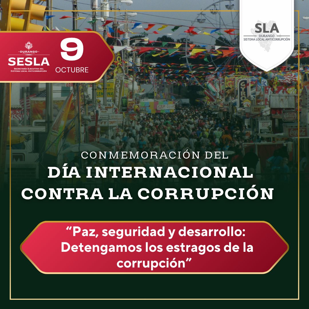 📷📷En el mes de septiembre, conmemoramos el "9 de diciembre - Día Internacional Contra la Corrupción" y te compartimos una frase celebre 📷.
Más información aquí:
unodc.org/lpomex/es/area…
#unidoscontralacorrupción