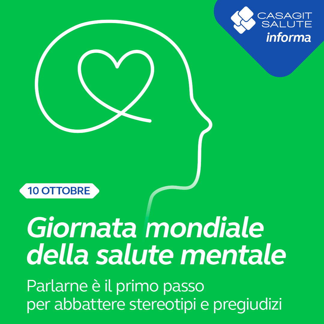 Lo stress, l’ansia, la fatica emotiva fanno parte della vita. Riconoscerle e affrontarle è il primo passo per stare bene. La mente, come il corpo, merita attenzione, cura e rispetto.
Casagit Salute è al tuo fianco.

#giornatamondialesalutementale #AssistenzaSanitaria