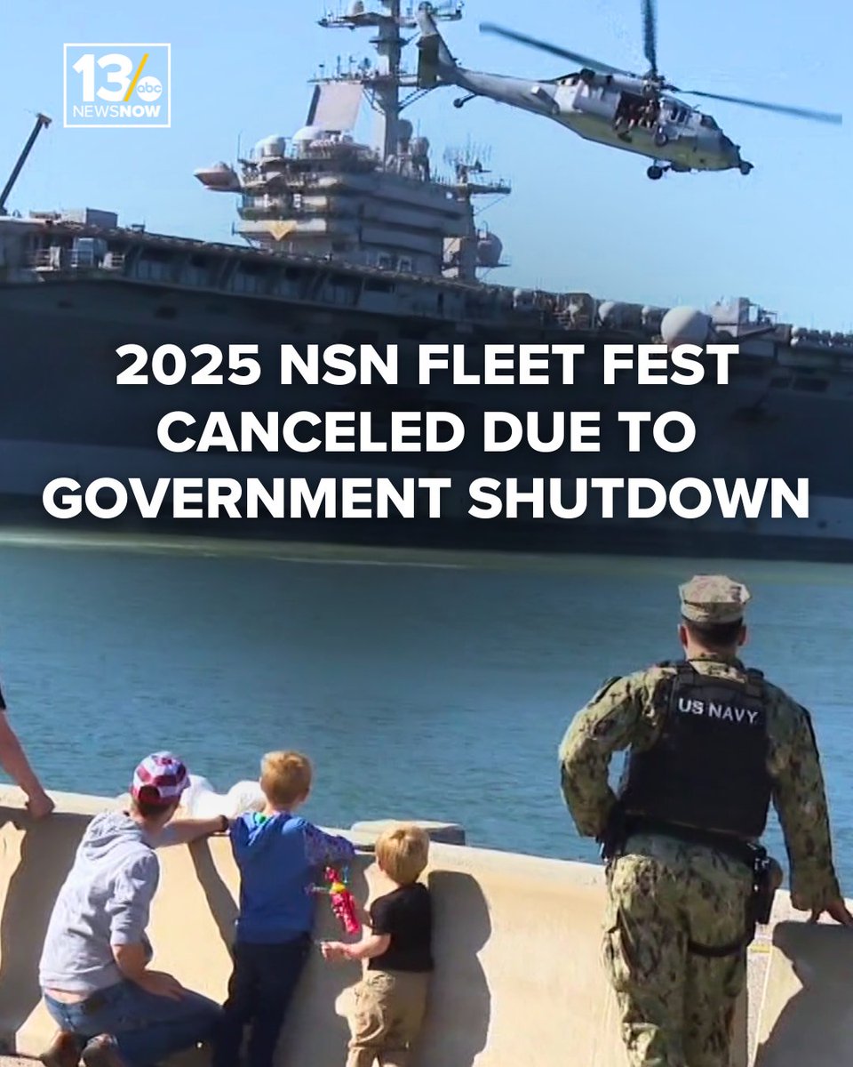 The annual celebration at Naval Station Norfolk won’t happen this year due to the ongoing government shutdown. Normally, thousands get a rare chance to tour Navy ships and meet sailors, but not this time.

FULL STORY: 13newsnow.com/article/news/l…