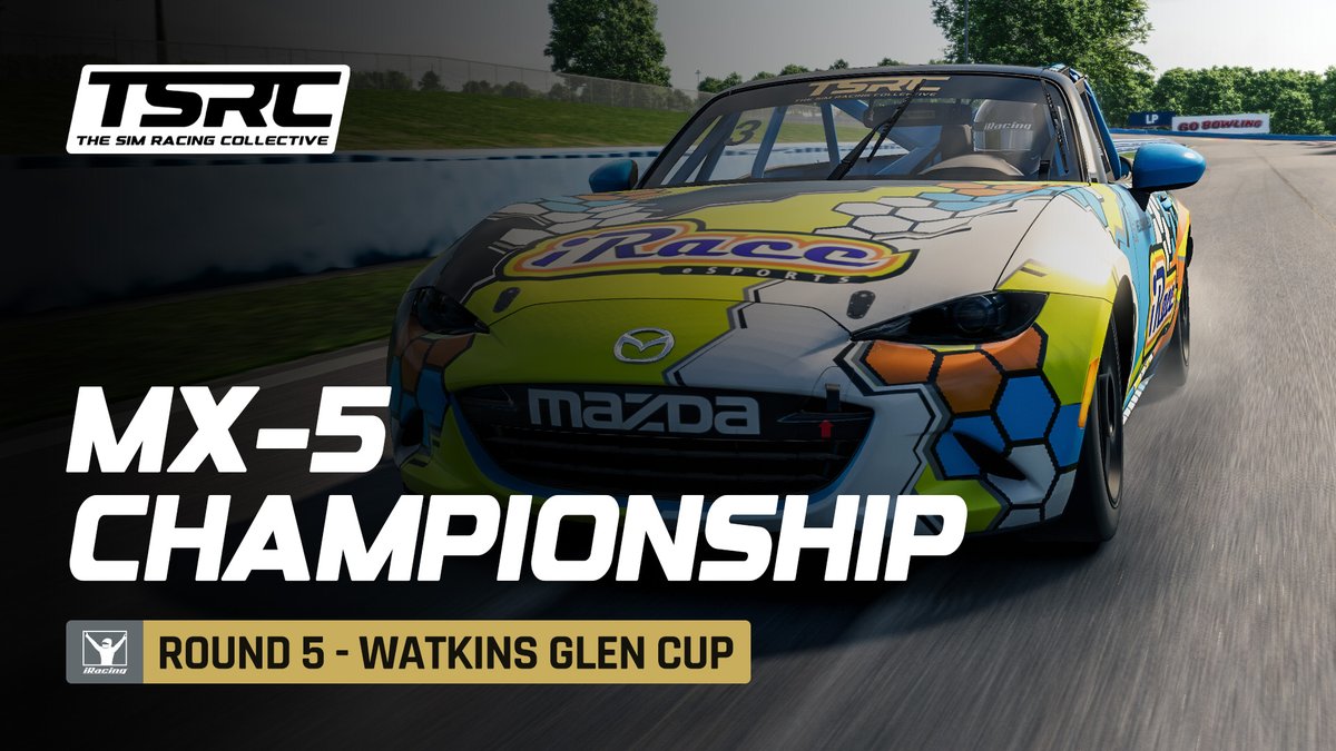 TSRC_Official's tweet image. Following some technical difficulties on Monday, we’re now live with the fifth round of the TSRC MX-5 Championship at Watkins Glen on iRacing!

📺 youtube.com/watch?v=l8IvRn…