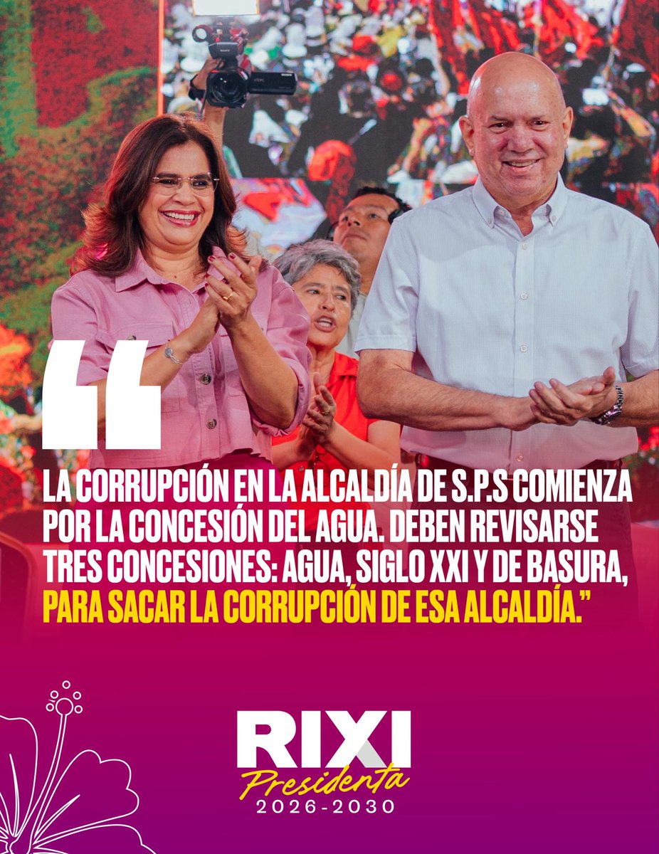 "Erradicar la corrupción en la alcaldía de San Pedro Sula comienza por revisar las concesiones de agua, Siglo XXI y la recolección de basura."