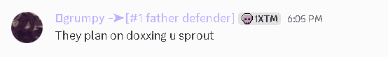 TSR_SD's tweet photo. LMFAOOOO NOW WE JS MAKING SHIT UP?
we contacted grumpy saying we wanted sprout banned for larping about cannibalism and also lying abt his age and now we suddently want to doxx him?? LMFAOOAOAOAOA???
#spawnism #spawntwt #spawnismtwt #antispawn https://t.co/Rzcedt6vl4