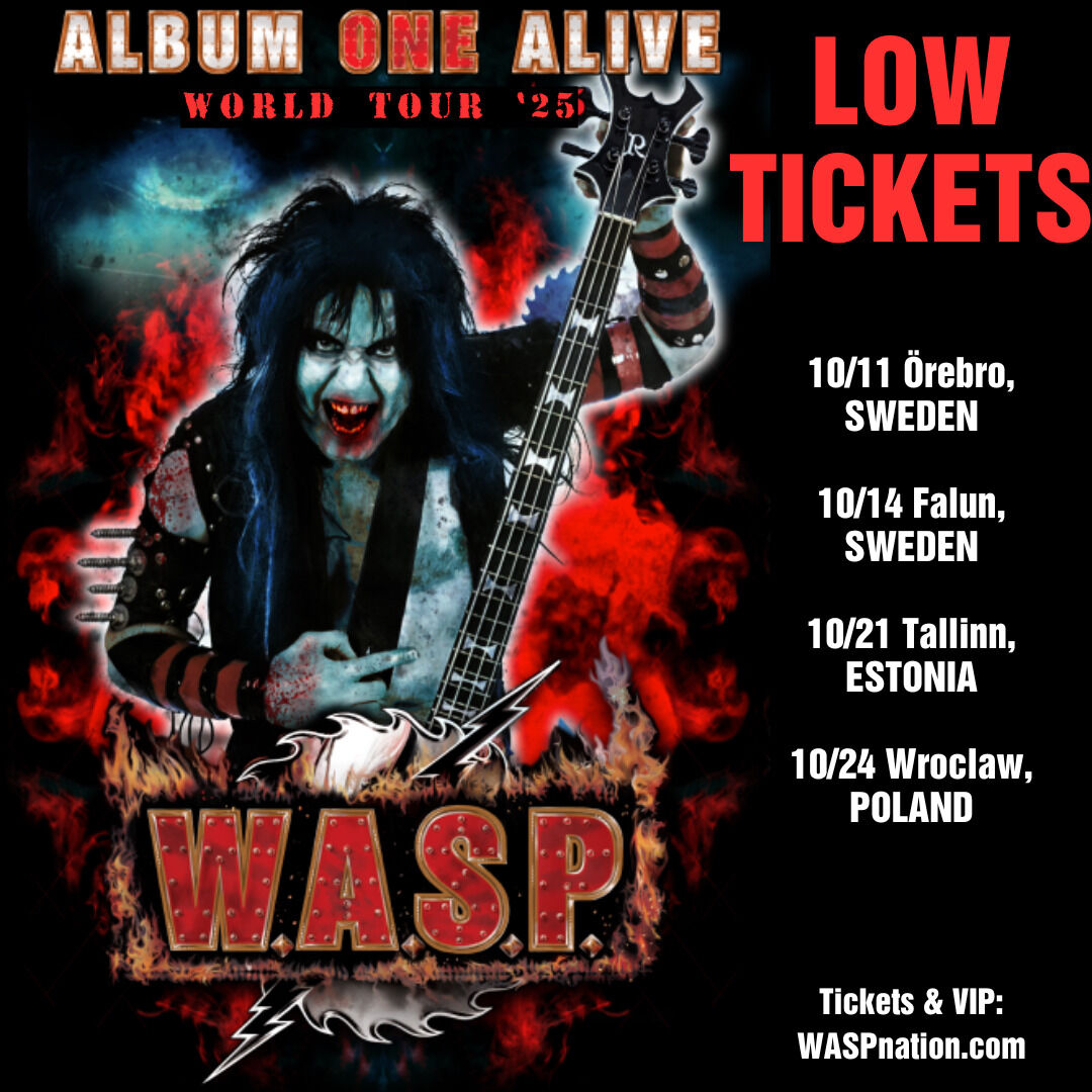 WASPOfficial's tweet image. Oslo, Norway tonight just SOLD OUT! Four upcoming shows have low tickets…
10/11 Örebro, SWEDEN
10/14 Falun, SWEDEN
10/21 Tallinn, ESTONI
10/24 Wroclaw, POLAND
Don’t risk waiting to get your tickets, get them today at bnds.us/r0zzt7
#waspnation #wasp #blackielawless