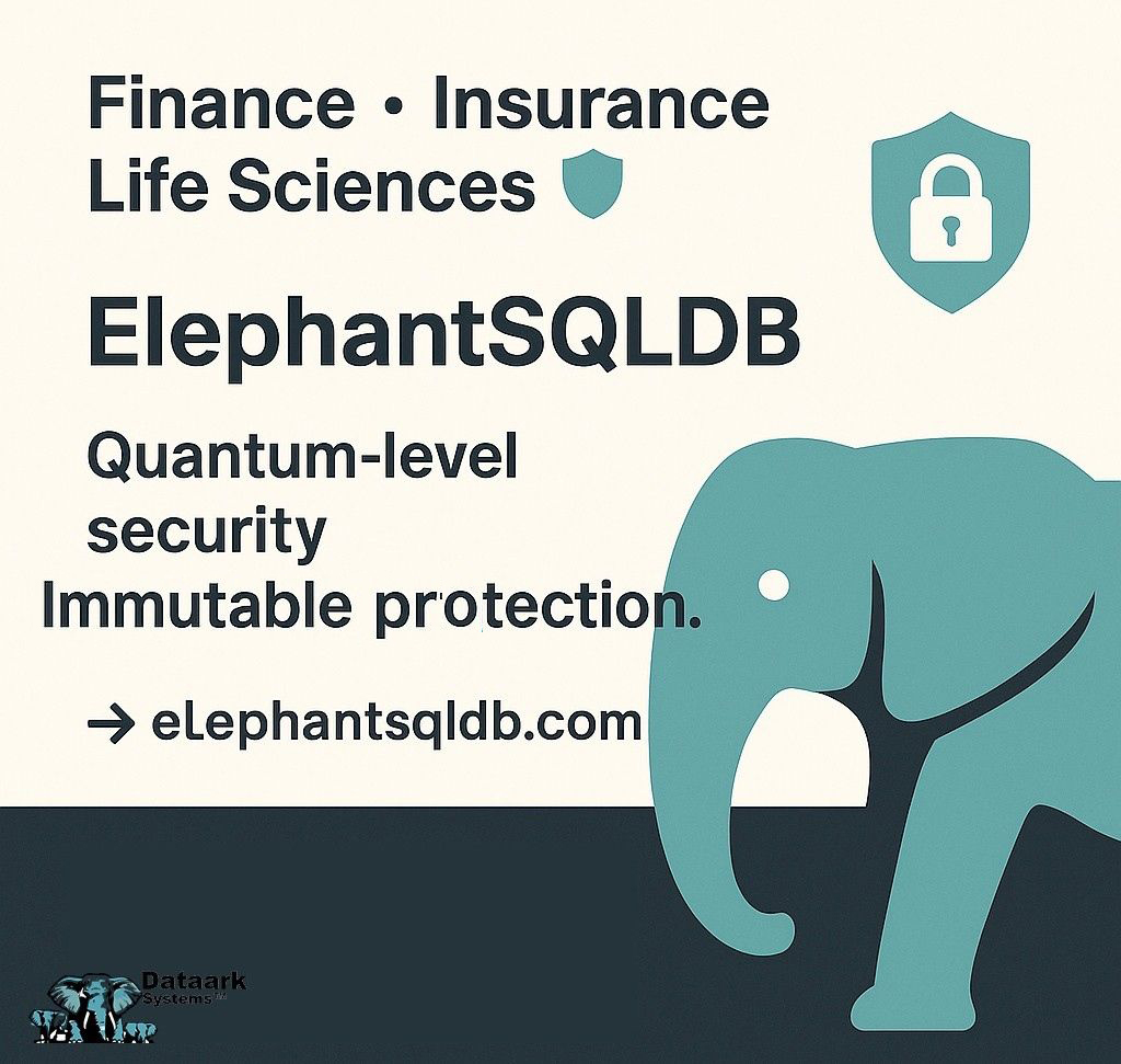 ElephantSqlDB's tweet image. Afraid of ransomware? 😱 Is your database a fortress or a sieve? Ours is a quantum bunker. Sleep soundly. #Security #Data #PeaceOfMind