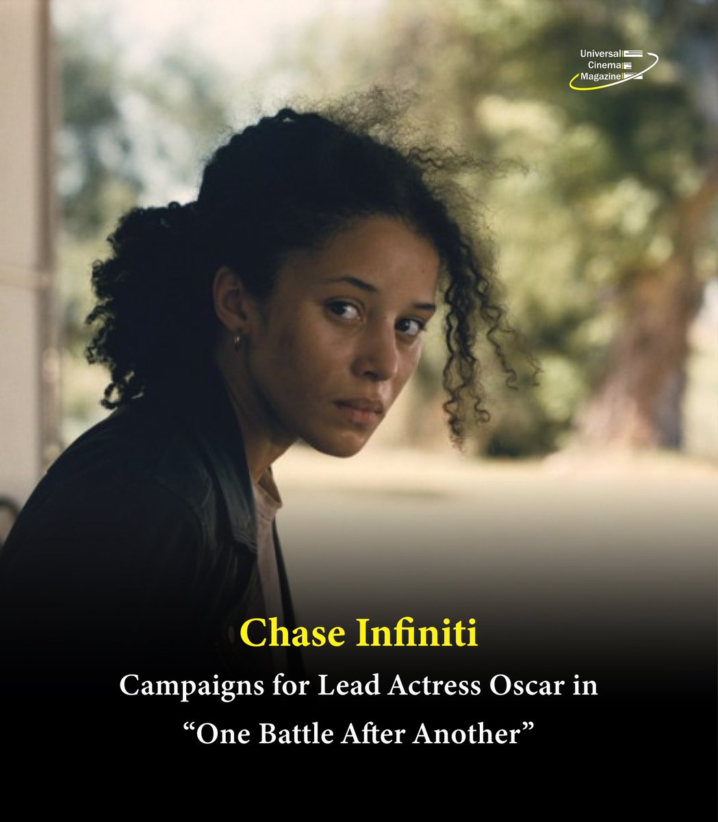 universalcinem3's tweet image. Chase Infiniti is making waves in the #Oscar2025 race! Her breakout role in One Battle After Another is pushing her for Lead Actress, despite strong co-star performances. With 6 potential acting noms, this film could make history! #ChaseInfiniti #Oscars #AcademyAwards