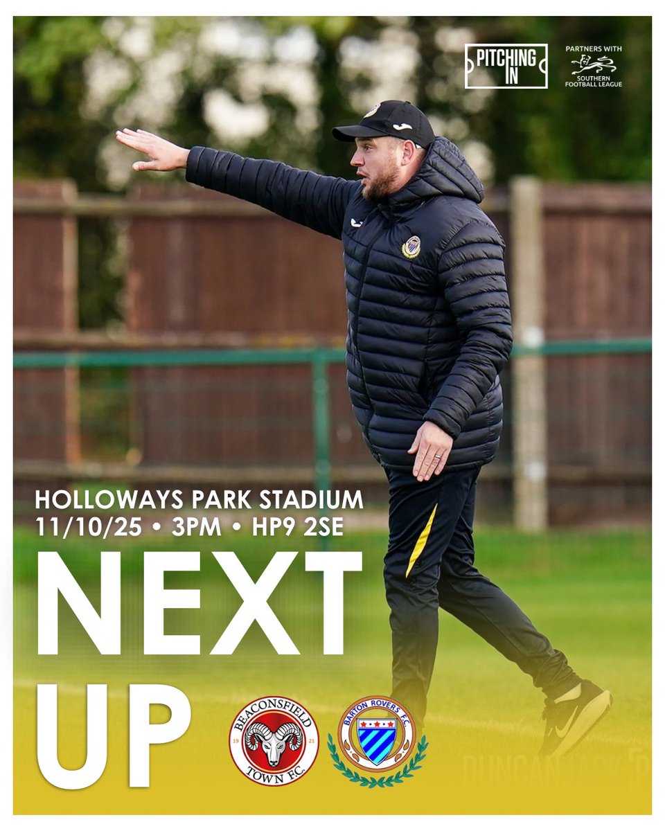 NEXT MATCH |

International break? No problem! 🌍 

Follow your local non-league side on the road as we take travel to Beaconsfield on Saturday! 🚙