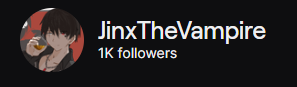 The Bat Has Finally Hit 1k on Twitch🦇
Thank you to everyone who has stuck by and supported this Vampire🖤