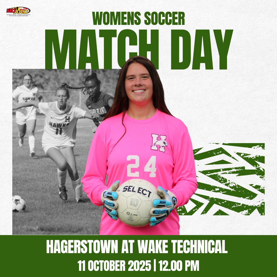HAWKS VS. EAGLES. WHO WILL RULE THE SKIES?

⚽HCC Women's Soccer
📆TODAY-Saturday, October 11th, 2025
⏰12PM
🆚Wake Tech CC <a href="/waketechcc/">Wake Tech</a>
🏟 WakeMed Soccer Park Field #4
📍101 Soccer Park Dr., Cary, NC 27511
💻youtube.com/@WakeTechEagle…