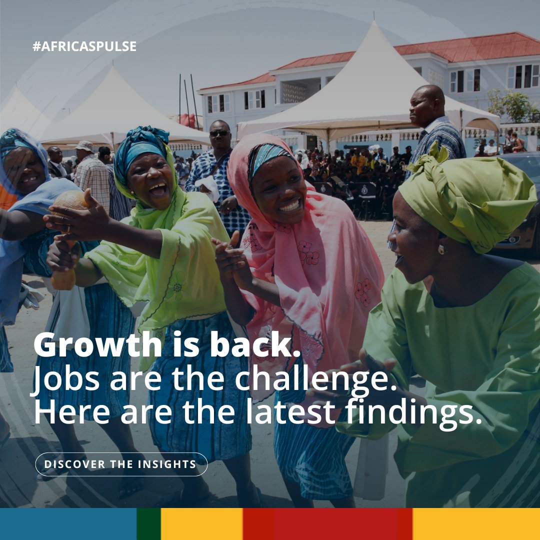 Good jobs = good growth. 
Africa’s future depends on creating wage-paying, productive work for its young, fast-growing workforce. Read more in the latest #AfricasPulse report: wrld.bg/4eps50X8jjl