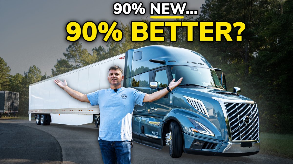 OverdriveUpdate's tweet image. Volvo’s all-new VNL hit the road in 2024 after six years of development and a bold redesign. It’s said to be 90% new but does that make it 90% better? Come along on this test drive. ow.ly/vkX950X99E1