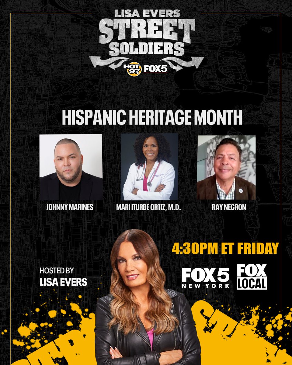 Tune in tomorrow! Mari Iturbe Ortiz, MD, Pediatrician at Saint Joseph’s Family Health Center, will be featured on Fox 5 at 4:30 PM on Lisa Evers Street Soldiers in honor of Hispanic Heritage Month.

Don’t miss this special segment!

#HispanicHeritageMonth #HereForYou