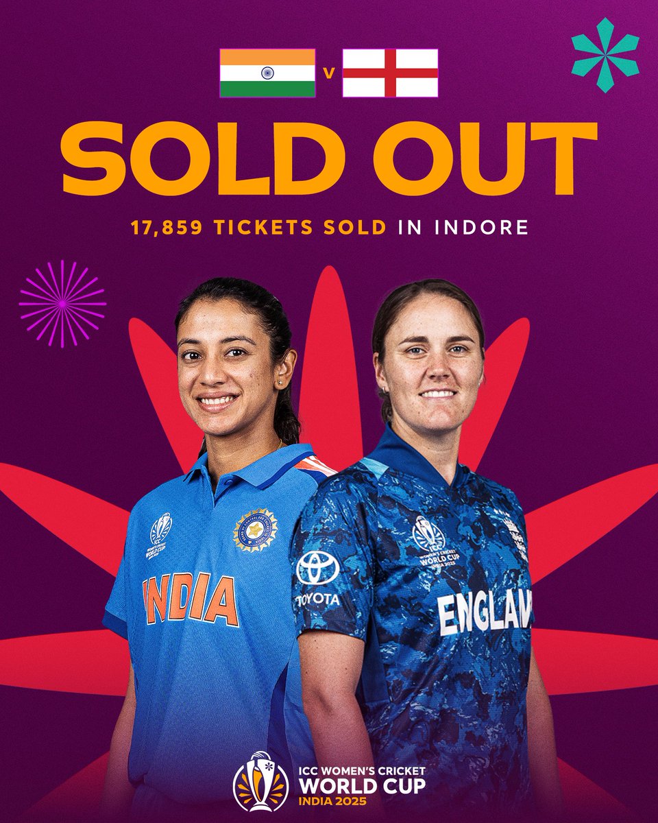 Akaran_1's tweet photo. 🚨 SOLD OUT ALERT – WOMEN’S WORLD CUP! 🚨
India vs Australia in Visakhapatnam & India vs England in Indore — all tickets sold out! 🤯🏏
#INDvsAUS #INDvsENG #WomensCricket #TicketsSoldOut #TeamIndia #CricketFever https://t.co/ZKoyB7VpCU