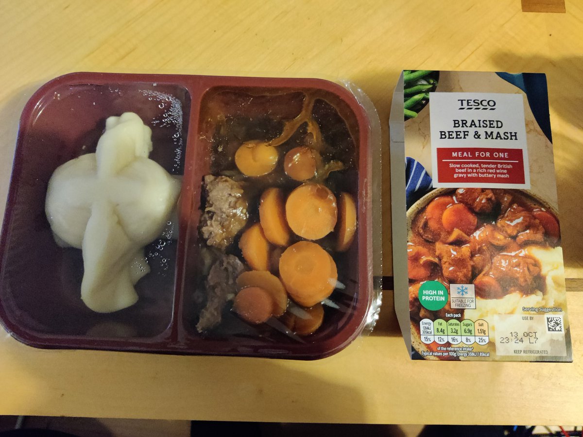 𝗦𝗣𝗨𝗗 𝗝𝗘𝗦𝗨𝗦 𝗗𝗜𝗘𝗗 𝗙𝗢𝗥 𝗬𝗢𝗨!

Seriously, <a href="/Tesco/">Tesco</a>, is this pathetic excuse for a dob of mash really all we're supposed to get, or was this an error?