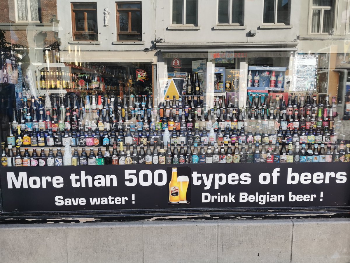 In case (not a beer case!) you're in any doubt that Belgians love their beer, then check out this sign in a shop window that we saw in #bruges his year

#Belgium 🇧🇪   #beer 🍺  #travel ✈️🚢