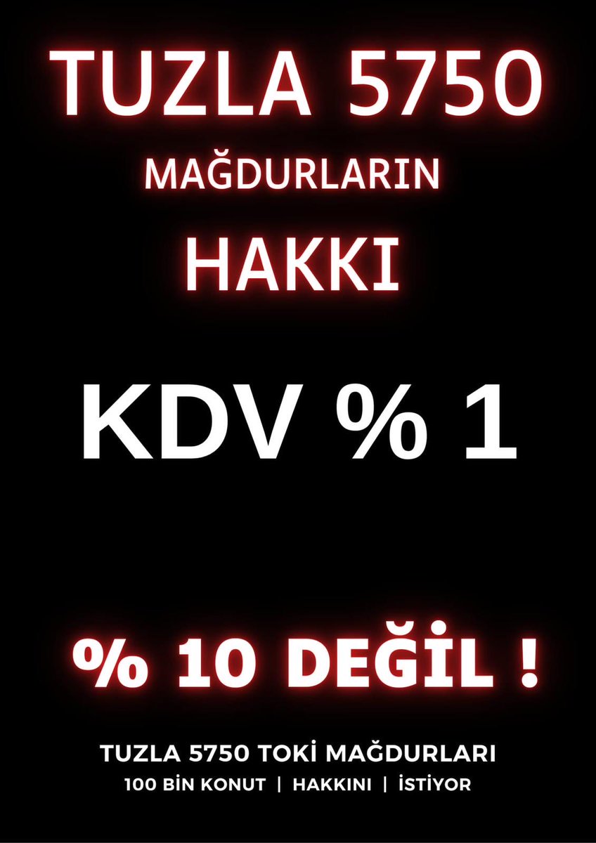 Projeyi geciktiren siz ( 6 sene kadar )
Mağdur edilen biz…
Sizce de bi gariplik yok mu ?

<a href="/Toki_Kurumsal/">TOKİ</a> <a href="/csbgovtr/">T.C. Çevre, Şehircilik ve İklim Dğş. Bakanlığı</a> <a href="/murat_kurum/">Murat KURUM</a> <a href="/memetsimsek/">Mehmet Simsek</a> <a href="/HMBakanligi/">T.C. Hazine ve Maliye Bakanlığı</a> <a href="/TBMMGenelKurulu/">TBMM Genel Kurulu</a> <a href="/Ayhan19Karaca/">Ayhan Karaca</a> 
#tuzla5750magdurları <a href="/LeventSungur/">levent sungur</a>