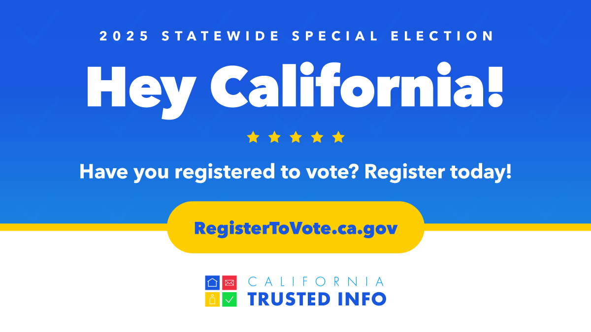 KernElections's tweet photo. Ballots have been mailed to all active, registered CA voters.  If you’re not registered, you can register or update your registration online at https://t.co/lYugAsTrWG. The last day to register to vote online is October 20! #CATrustedInfo2025   #  #VoteCalifornia https://t.co/kceaiH097i
