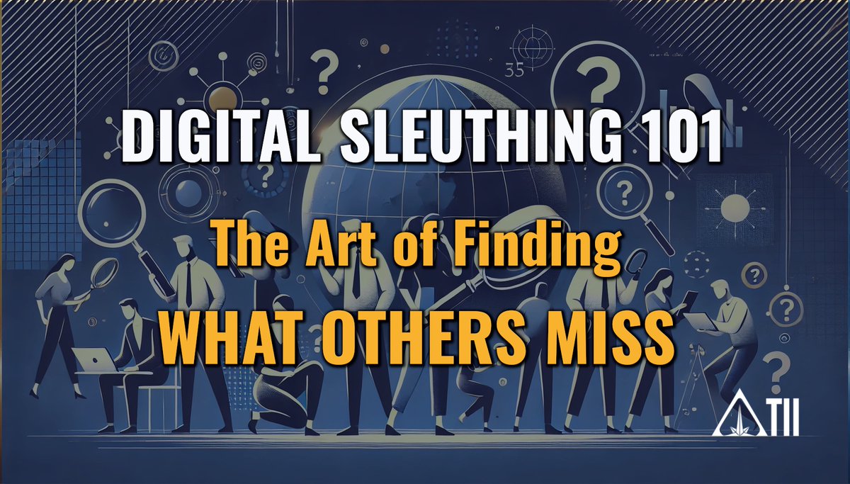 🕵️‍♀️ Google’s advanced search isn’t about shortcuts — it’s about skill.

👉Learn how investigators turn the world’s largest search engine into a forensic toolkit.

🔗  Read more: toddingtonint.substack.com/p/digital-sleu…

#OSINT #Investigations #SOCMINT #onlineInvestigations