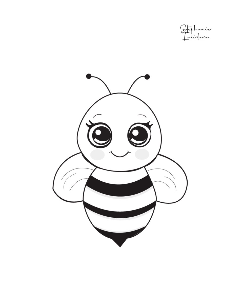 StephanieInii's tweet image. Day 8
Drew this cute Bee 🐝
Black and white or Colored?