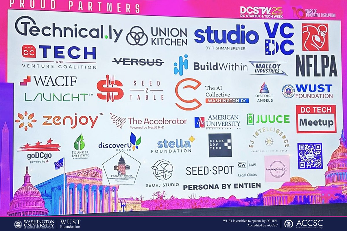 WUST_EDU's tweet image. WUST is excited to partner with @DCstartupweek  — the DMV’s biggest event for entrepreneurs and startups! 

Join 150+ sessions, 300+ speakers, and 5 days of networking, innovation, and growth.

📅 Oct 20–24 | Register now: dcstw.com

#DCStartupWeek #Innovation
