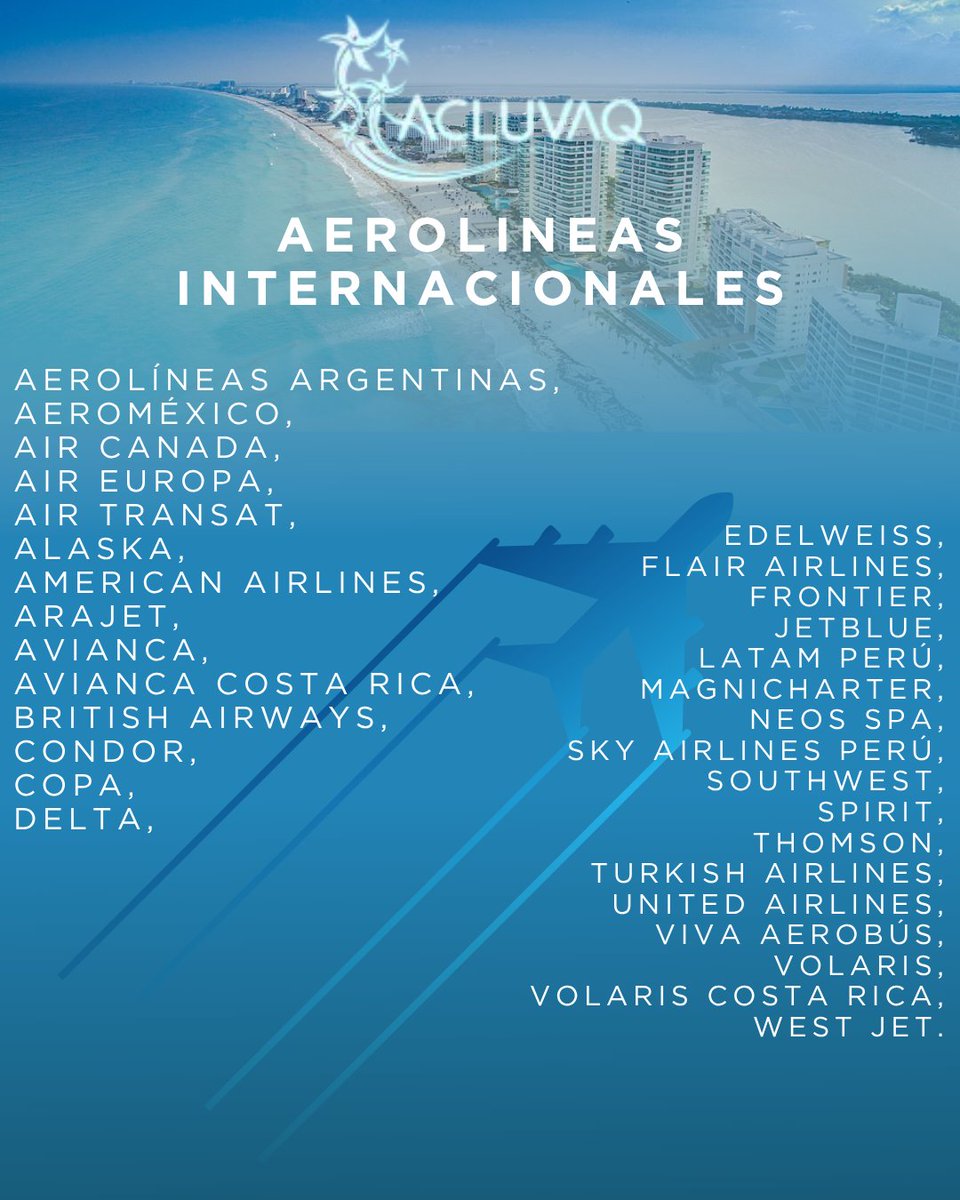 AcluvaqOficial's tweet image. El Aeropuerto Internacional de #Cancún, informa que para hoy jueves 9 de octubre de 2025, tiene programados 416 vuelos.✈
De los cuales
↘207 son llegadas
↗209 son salidas
#Asur