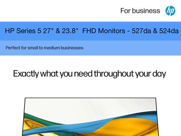 ComputerLandSV's tweet image. All-day comfort, vibrant color, smooth visuals — HP's Series 5 business monitors do it all. ✨🖥️ Download the brochure to see the specs. @HP stuf.in/bh9iha