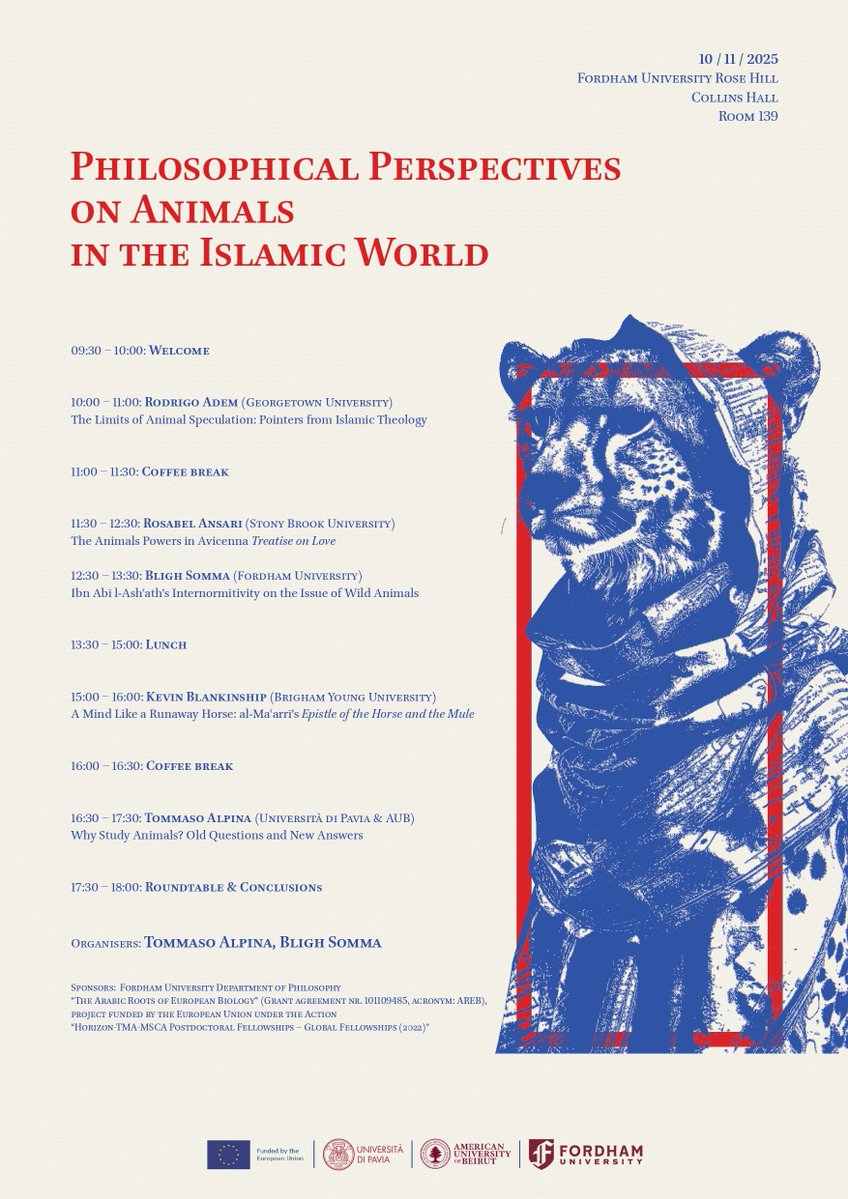 Tommaso Alpina (@tommyhilfigo) on Twitter photo Happening this Saturday <a href="/FordhamNYC/">Fordham University</a>!
Bligh Somma & I are very thrilled to welcome Rodrigo Adem, Rosabel Ansari, & Kevin Blankinship (<a href="/AmericanMaghreb/">Kevin Blankinship د.كيڤن</a>) for what promises to be an exciting and entertaining day. A huge thanks to my sister <a href="/StefaniaAlpina/">Stefania Alpina</a> for this wonderful poster! Happening this Saturday <a href="/FordhamNYC/">Fordham University</a>!
Bligh Somma & I are very thrilled to welcome Rodrigo Adem, Rosabel Ansari, & Kevin Blankinship (<a href="/AmericanMaghreb/">Kevin Blankinship د.كيڤن</a>) for what promises to be an exciting and entertaining day. A huge thanks to my sister <a href="/StefaniaAlpina/">Stefania Alpina</a> for this wonderful poster!