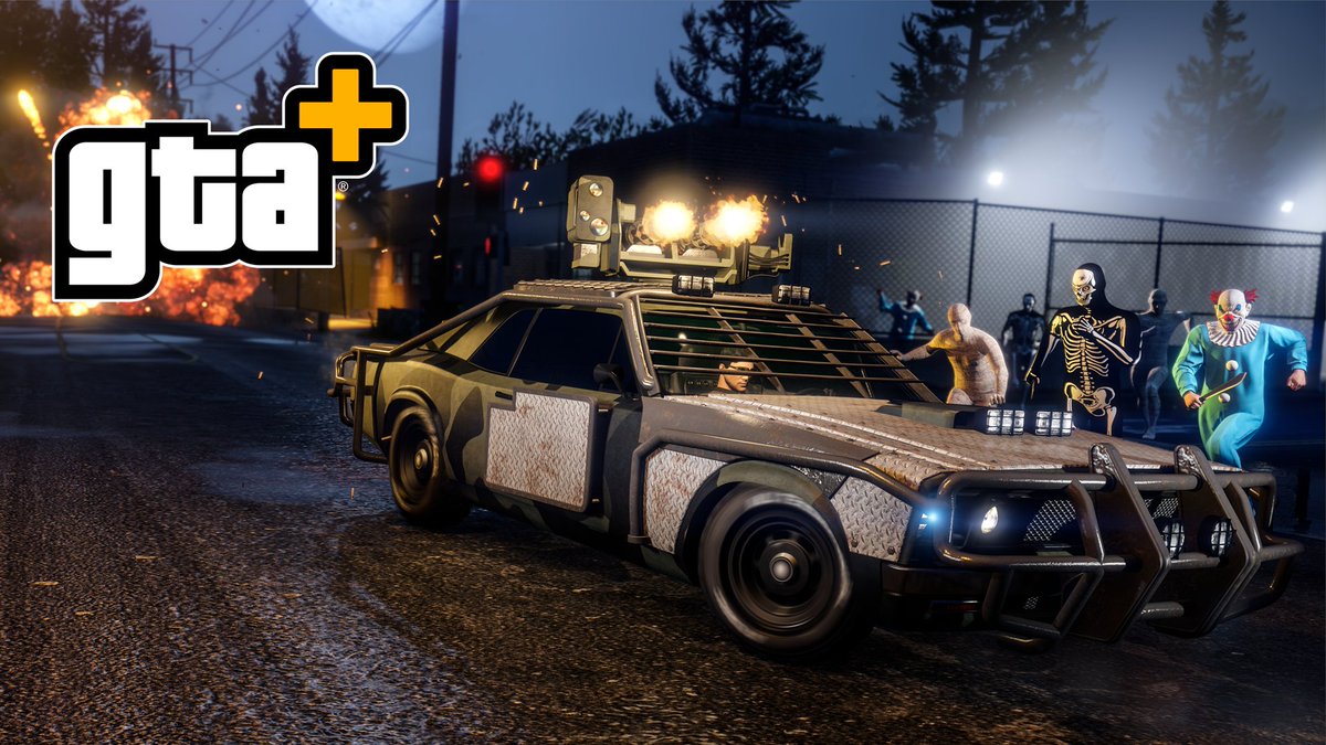 RockstarGames's tweet image. As Halloween eeriness sets in across Los Santos, GTA+ Members can claim a Declasse Weaponized Tampa to clear a path through the chaos.

There are also opportunities to reap 4X GTA$ and RP from select Halloween modes each week in October, and much more: rsg.ms/2981149