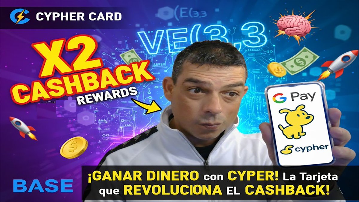APOYAR EL VIDEO FAMILIA PORFAVOR 🙏EL SECRETO de Cypher Card: Cashback X2, Ve(3,3) y BASE 👑  ¡Revolución en Tus Pagos Diarios!  🐕youtu.be/ZnqAgkTpONM app.cypherhq.io/card/referral/…
<a href="/Cypher_HQ_/">Cypher💳</a>