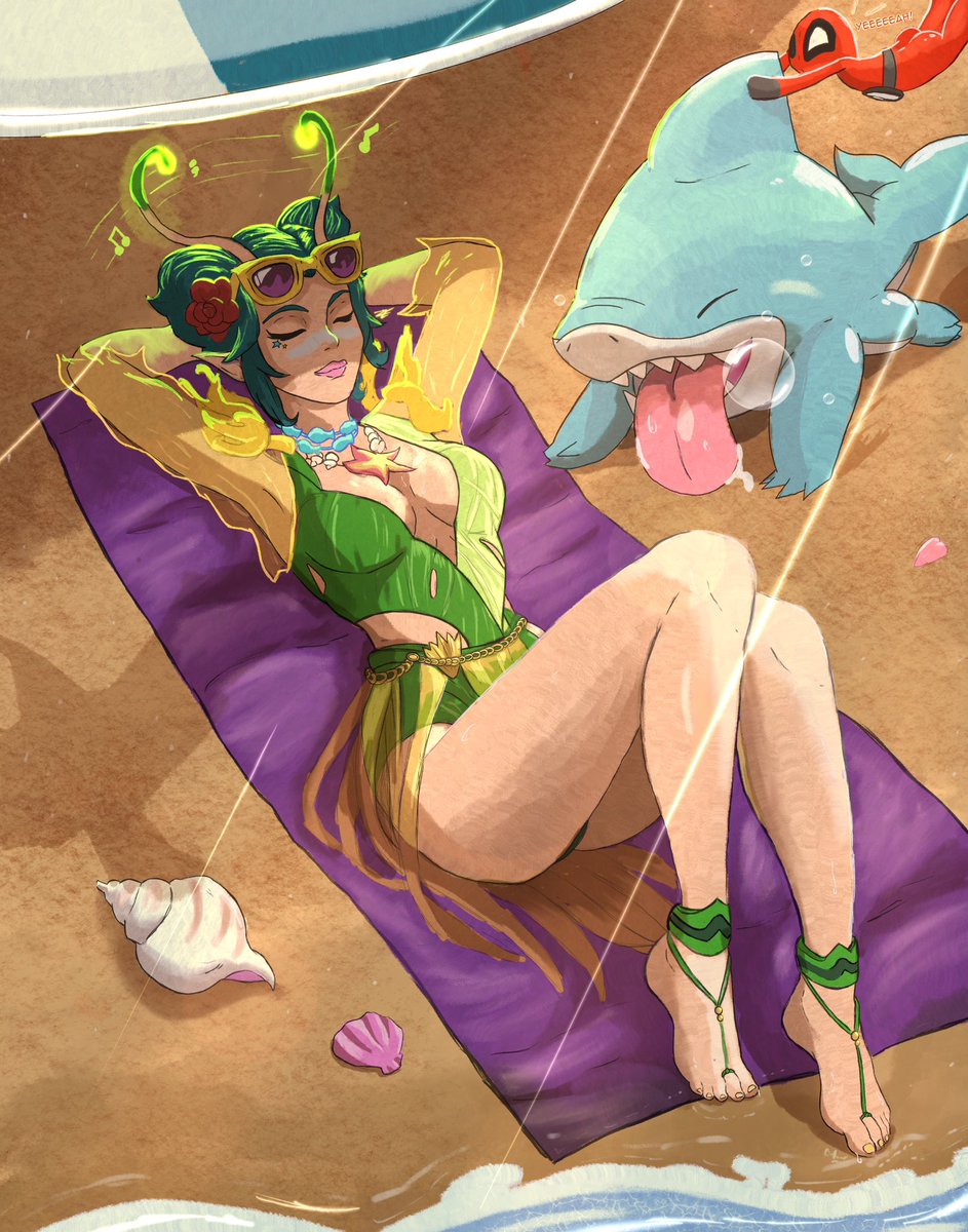 zen_edit's tweet image. Gotta get your toes in the sand 
#MarvelRivals #mantis #jeffthelandshark #summer #beach #deadpool