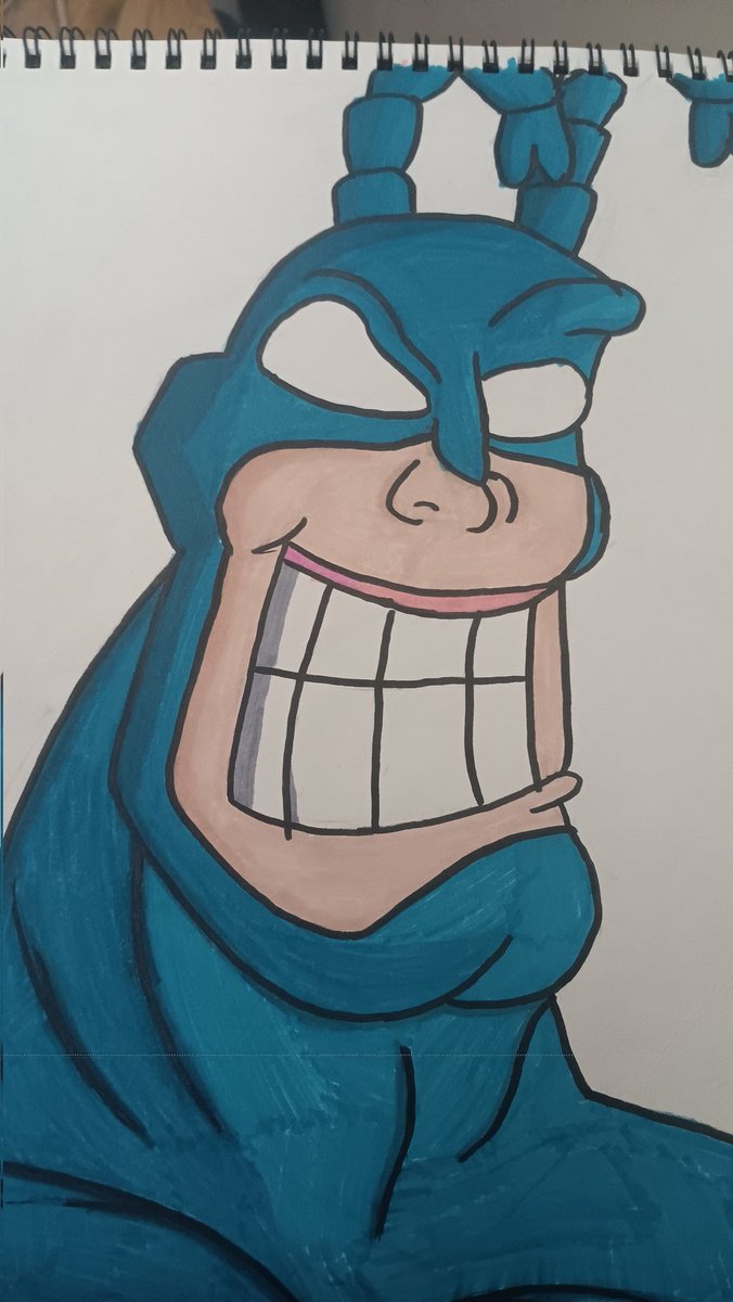 This was fub to draw. The cartoon version of The Tick.

SPOOOON!!!!