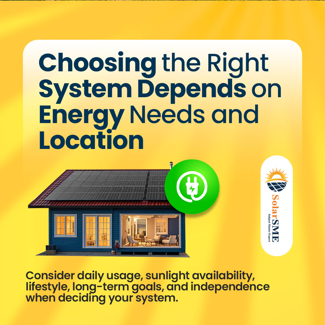 Solarsmeinc's tweet image. Choosing between on-grid and off-grid solar depends on your energy needs. Explore major factors to decide which system fits your lifestyle and maximizes savings.
Learn More: solarsme.com/on-grid-vs-off…
#OnGridSolar #OffGridSolar #SolarEnergy #HomeSolar