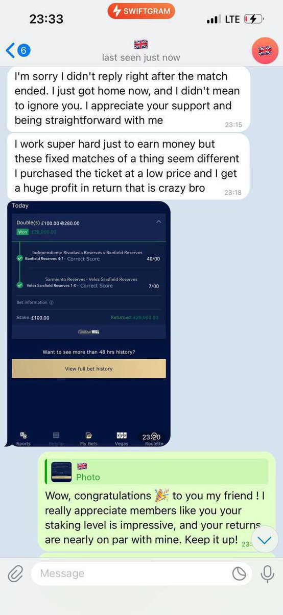 HAPPY CLIENT  🔥❤️✅

👋👍If you can't trust me then you can’t find someone better than me 🎉Congratulations To All Other Clients And Thank You For The Trust all, Play With The Best 🎉🤝

Message me for more details on next fixed t.me/+U3R0zpf2GQhkM…
t.me/+U3R0zpf2GQhkM…