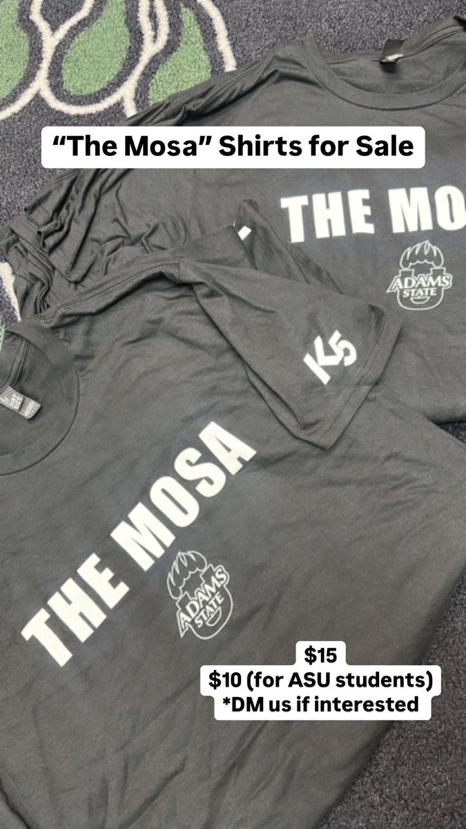 “The Mosa” shirts for sale!!
-$15 or $10 (for ASU students)
🚨DM us if interested