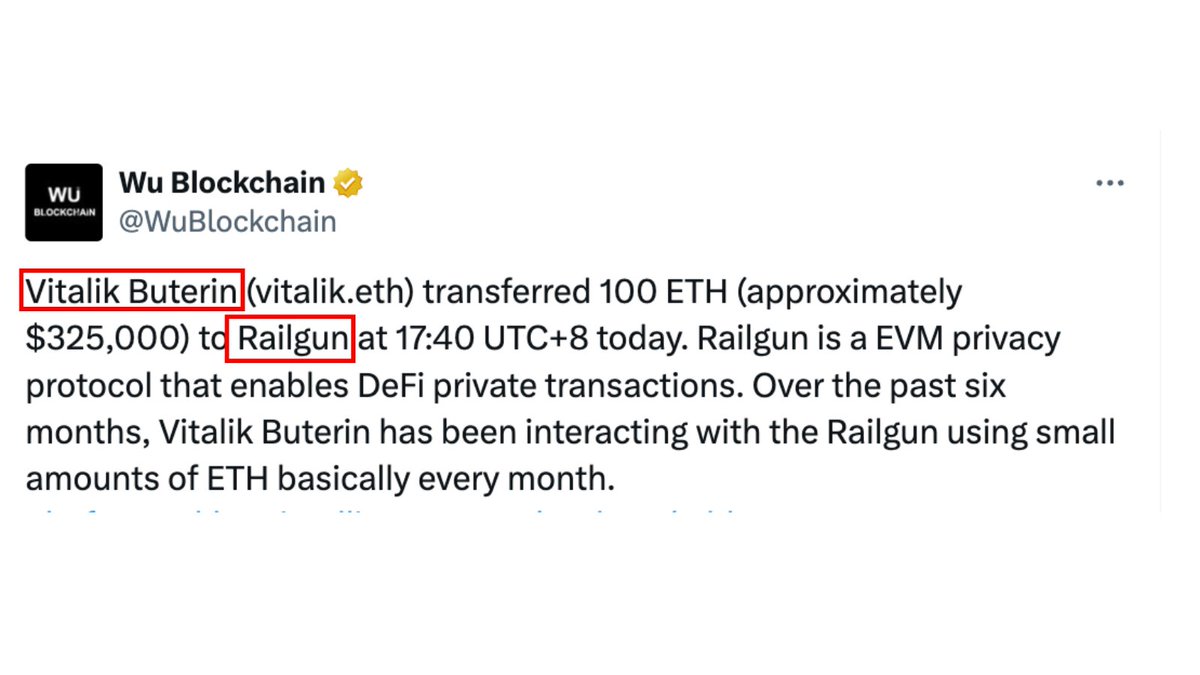 eli5oftldr's tweet image. Railgun is superior to ZCash and Monero when it comes to privacy

Vitalik Buterin actually uses it

This is probably the best explanation of what Railgun is and what makes it so special: