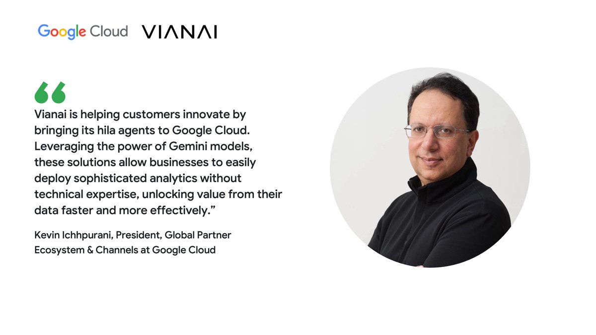 VianaiSystems's tweet image. We’re proud to partner with Google Cloud to bring hila Agentic AI Enterprise Analytics to Gemini Enterprise.

Together, we’re helping enterprises leapfrog traditional BI systems with natural language analytics that are accurate, explainable, and fast.

This collaboration makes it…