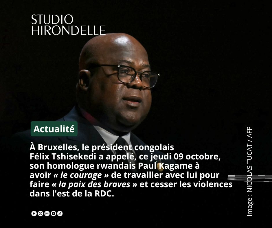 Au Global Gateway Forum 2025, #Tshisekedi 🇨🇩 a lancé un appel à la #paix et tendu la main à #Kagame 🇷🇼 pour interrompre l'escalade des #violences dans l'est de la #RDC. La déclaration a suscité l'indignation du Rwanda qui l'a qualifiée de « comédie #politique ridicule ».