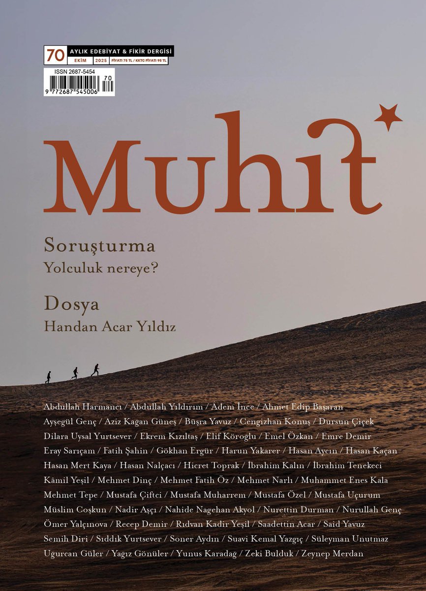 Muhit, yeni sayıda yolculuktan açıyor bahsi. Handan Acar Yıldız dosyasının da olduğu bu sayıda Mustafa Muharrem ile son şiir kitabı Sade Suflör merkezinde yaptığımız bir söyleşi de var. Semih Diri dostumuz da Muharrem'in son kitabıyla ilgili bir yazı yazdı. Bereketli okumalar...