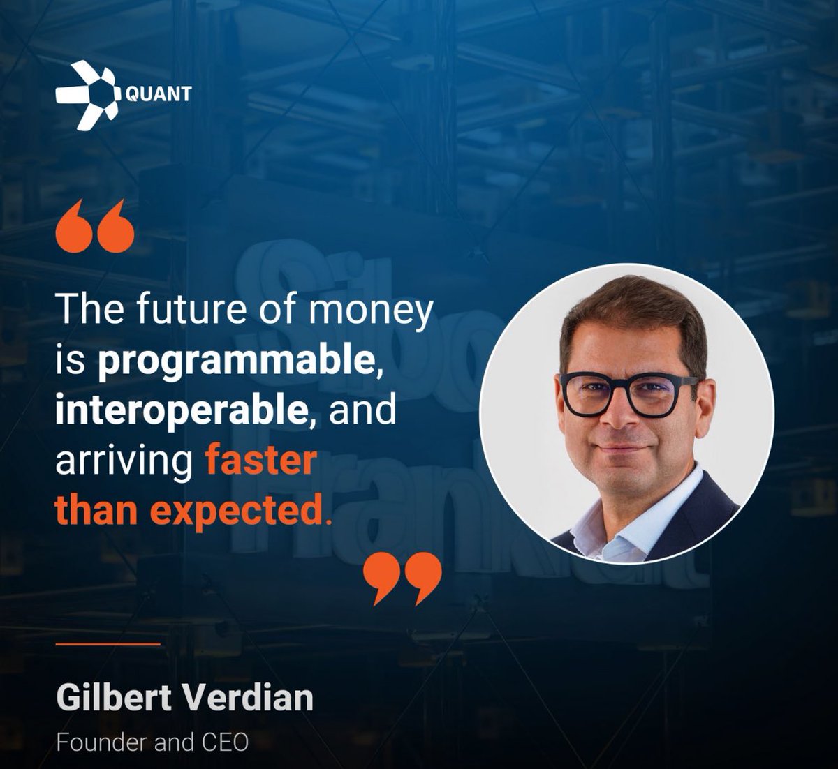 $QNT is confident, love it. It seems the market is finally ready. Here is what they are saying🗣️

“Here's the thing about marketing in fintech, you're often years ahead of the market. You're explaining a future that sounds brilliant but feels distant. You refine the message,